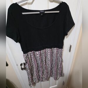 Torrid Black And Patterned Dress